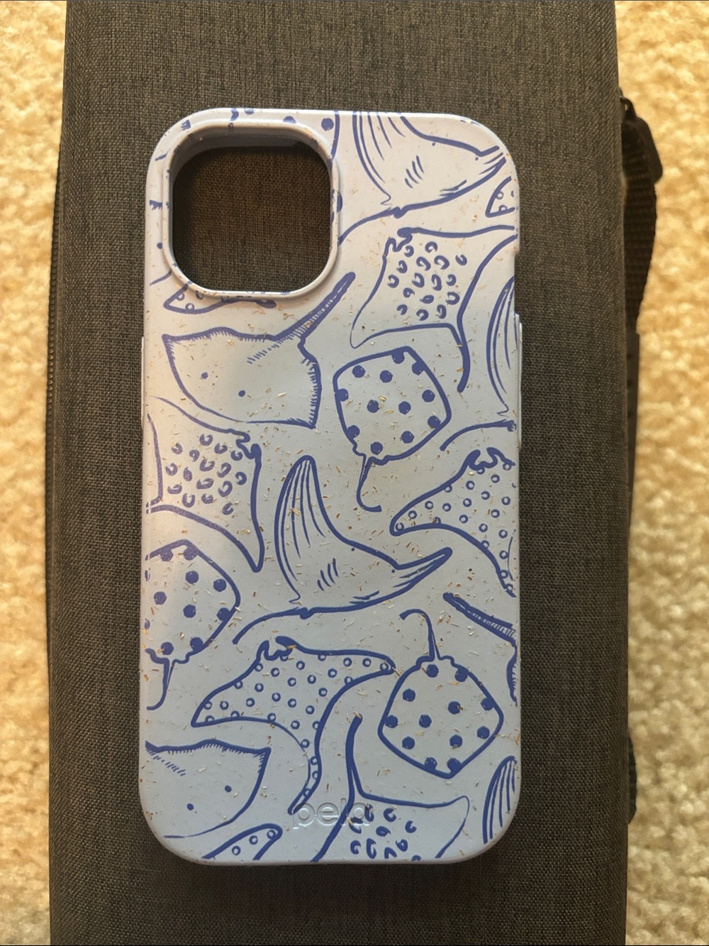 Peak Light Blue Stingray iPhone 15 Case